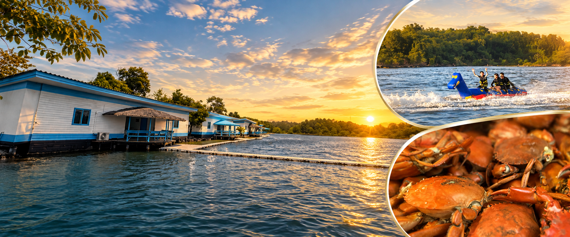 บ้านพักริมทะเล กิจกรรมทางน้ำ และอาหารทะเลที่รวมอยู่ในประสบการณ์ของ Aloha Sunset